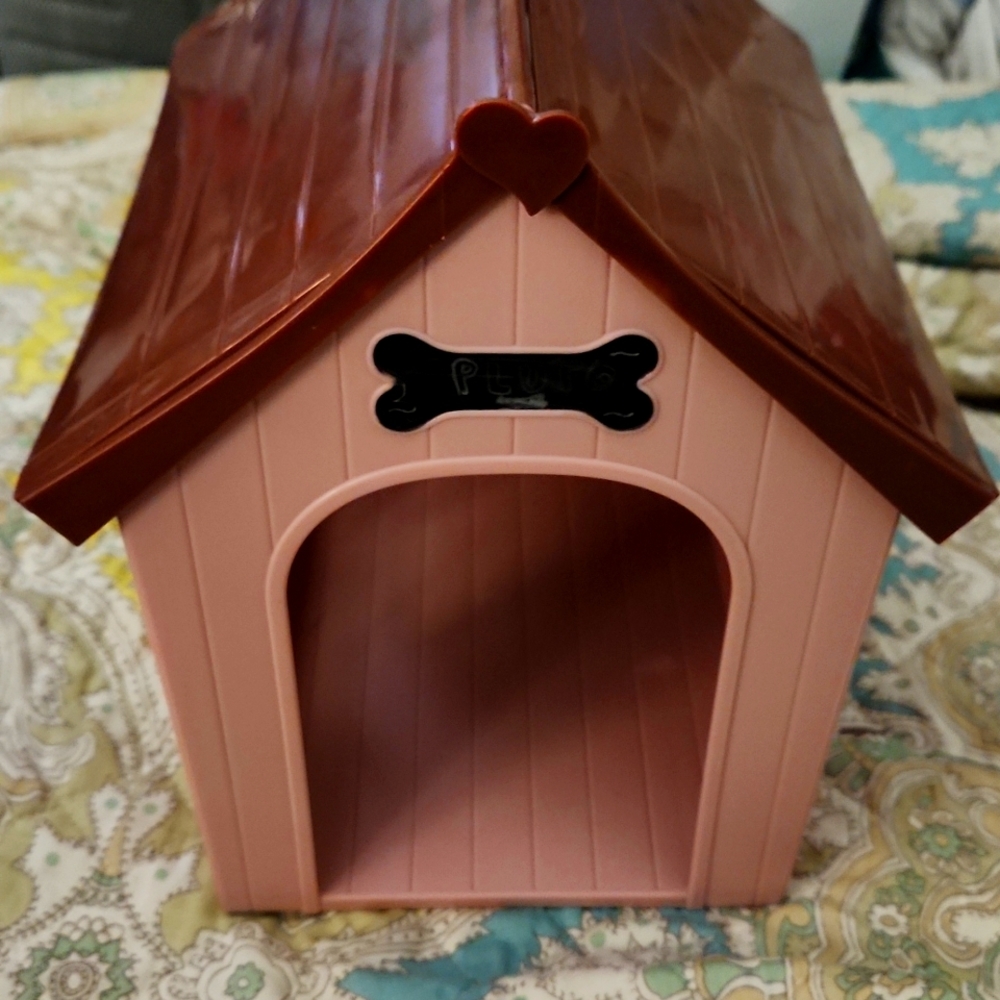 Pink and Brown Dog House Toy